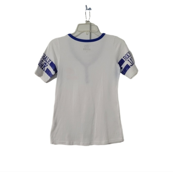 GG The Brand Women's Size Small KU Rock Chalk Jayhawk Pullover V-Neck T-shirt - Picture 2 of 13